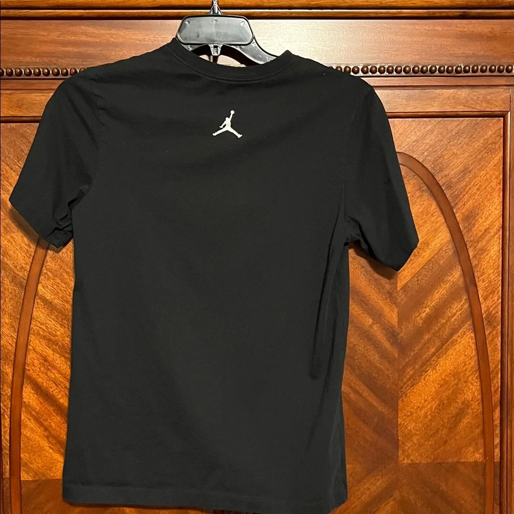 Jordan Black Tee with Red Jumpman Logo